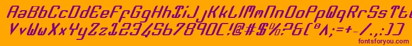 Zeev2i Font – Purple Fonts on Orange Background