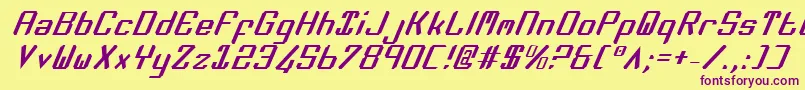 Zeev2i Font – Purple Fonts on Yellow Background