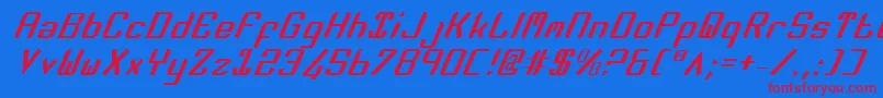 Zeev2i Font – Red Fonts on Blue Background