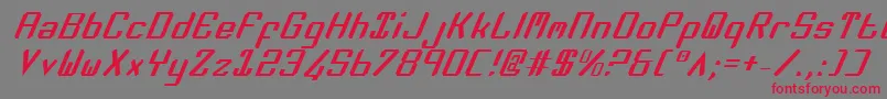 Zeev2i Font – Red Fonts on Gray Background
