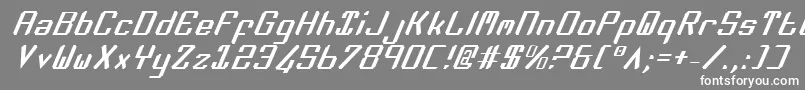 フォントZeev2i – 灰色の背景に白い文字