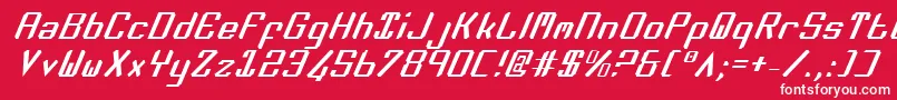 Zeev2i Font – White Fonts on Red Background