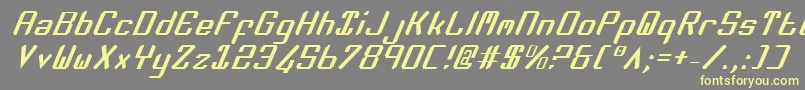 Zeev2i Font – Yellow Fonts on Gray Background