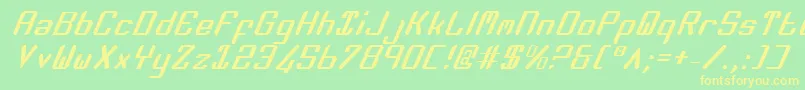 Zeev2i Font – Yellow Fonts on Green Background