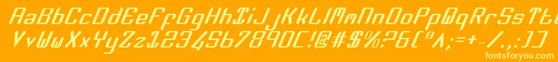 Zeev2i Font – Yellow Fonts on Orange Background