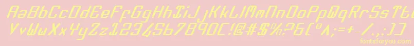 Zeev2i Font – Yellow Fonts on Pink Background