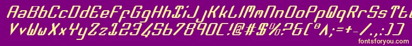 Zeev2i Font – Yellow Fonts on Purple Background