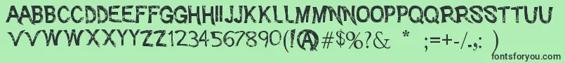 AdventPsychosis Font – Black Fonts on Green Background