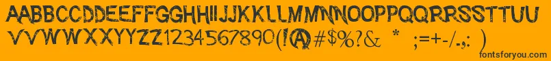 AdventPsychosis Font – Black Fonts on Orange Background