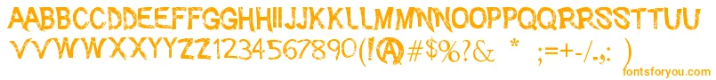 AdventPsychosis Font – Orange Fonts on White Background