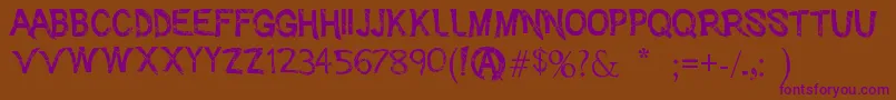 AdventPsychosis Font – Purple Fonts on Brown Background