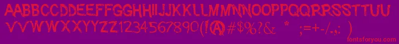 AdventPsychosis Font – Red Fonts on Purple Background