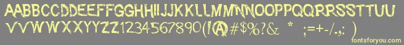 AdventPsychosis Font – Yellow Fonts on Gray Background