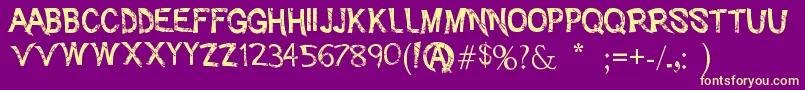 AdventPsychosis Font – Yellow Fonts on Purple Background