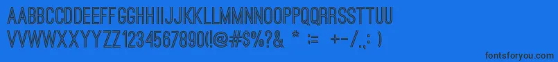OstrichsansBold Font – Black Fonts on Blue Background