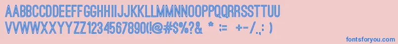 OstrichsansBold-Schriftart – Blaue Schriften auf rosa Hintergrund