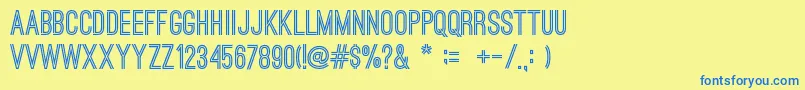 OstrichsansBold Font – Blue Fonts on Yellow Background