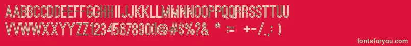 フォントOstrichsansBold – 赤い背景に緑の文字