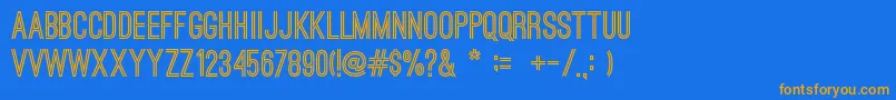 OstrichsansBold Font – Orange Fonts on Blue Background