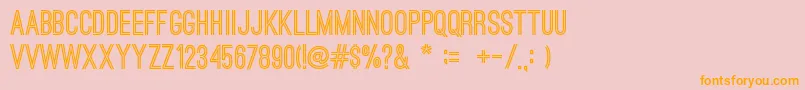 OstrichsansBold Font – Orange Fonts on Pink Background