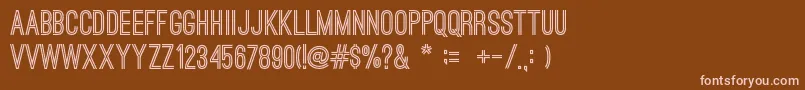 OstrichsansBold Font – Pink Fonts on Brown Background