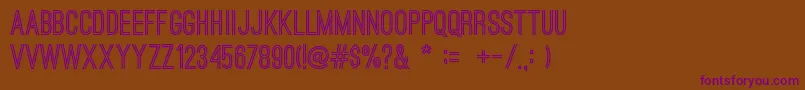 OstrichsansBold Font – Purple Fonts on Brown Background