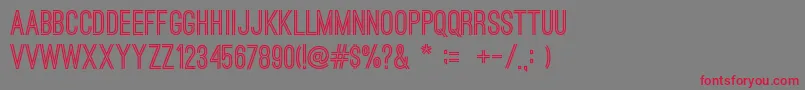 OstrichsansBold Font – Red Fonts on Gray Background