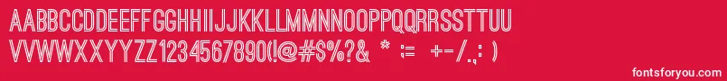 OstrichsansBold Font – White Fonts on Red Background