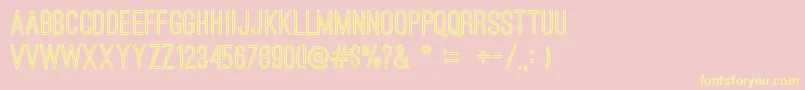 OstrichsansBold Font – Yellow Fonts on Pink Background