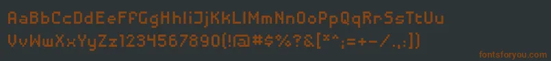 Шрифт Disposabledroid – коричневые шрифты на чёрном фоне