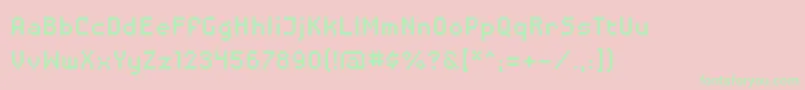 Disposabledroid Font – Green Fonts on Pink Background