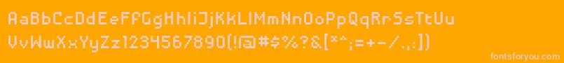 fuente Disposabledroid – Fuentes Rosadas Sobre Fondo Naranja