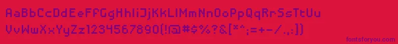 Disposabledroid Font – Purple Fonts on Red Background