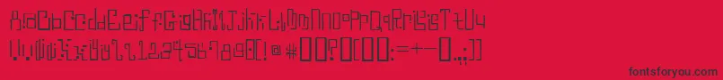 Fonte AntimonyBlue – fontes pretas em um fundo vermelho