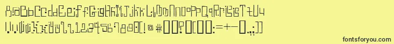 Шрифт AntimonyBlue – чёрные шрифты на жёлтом фоне