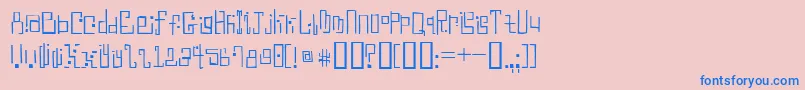 AntimonyBlue Font – Blue Fonts on Pink Background