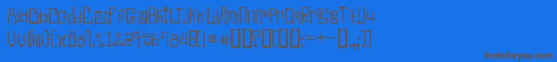 AntimonyBlue-fontti – ruskeat fontit sinisellä taustalla
