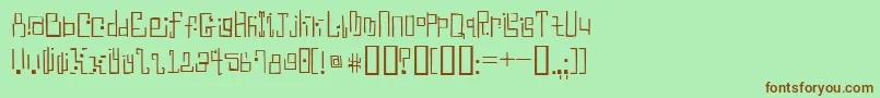 Шрифт AntimonyBlue – коричневые шрифты на зелёном фоне