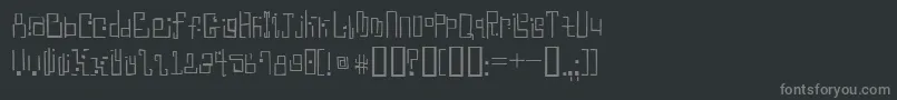 AntimonyBlue Font – Gray Fonts on Black Background