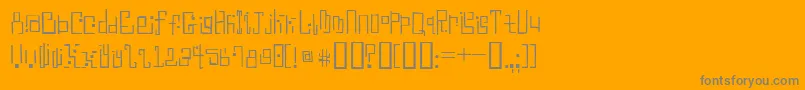 AntimonyBlue Font – Gray Fonts on Orange Background