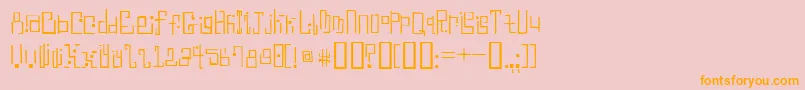Police AntimonyBlue – polices orange sur fond rose