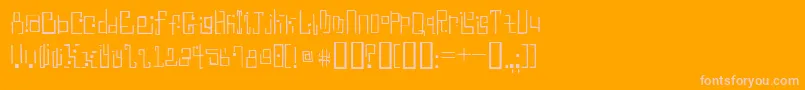 AntimonyBlue Font – Pink Fonts on Orange Background