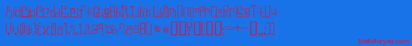 AntimonyBlue Font – Red Fonts on Blue Background