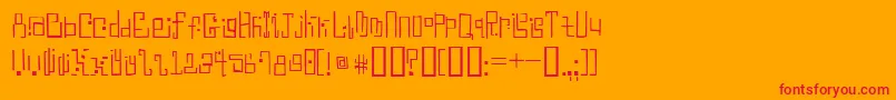 AntimonyBlue Font – Red Fonts on Orange Background