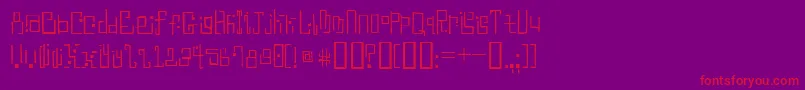 AntimonyBlue Font – Red Fonts on Purple Background