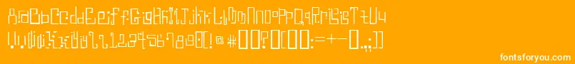 AntimonyBlue Font – White Fonts on Orange Background