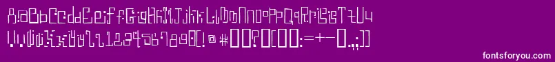 AntimonyBlue-Schriftart – Weiße Schriften auf violettem Hintergrund
