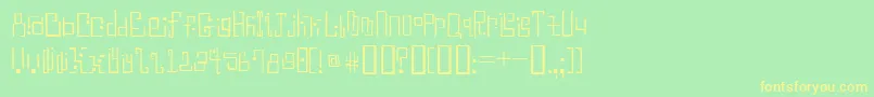 AntimonyBlue Font – Yellow Fonts on Green Background