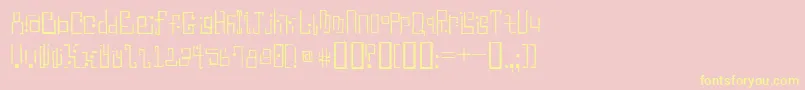 AntimonyBlue Font – Yellow Fonts on Pink Background