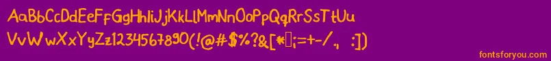 Micaronian Font – Orange Fonts on Purple Background